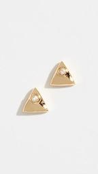 Triangle Shimmer Stud Earrings