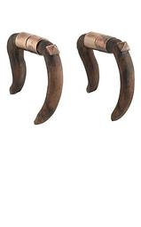 Horn-Shaped Wooden Earrings