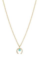 Diamond & Turquoise Pendant Necklace
