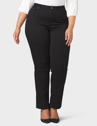 Plus Size Classic Fit Straight Sateen Jeans, Short