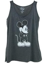 Women's Plus Size Mickey Mouse Tank Top,  Grey