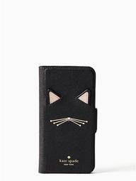 Cat Applique Iphone 7 & 8 Folio Case