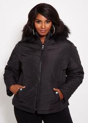 Hooded Quilted Puffer Coat