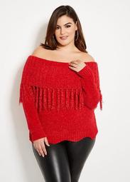 Chenille Fringe Marilyn Sweater