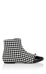 Houndstooth Ankle Boots