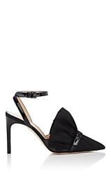 Blanca Silk Moiré & Patent Leather Sandals