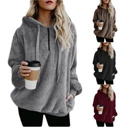 Women's Plus size Hoodies Loose Casual Solid Color Piecing Long-Sleeved Hoodies Sweatshirt