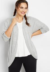 plus size open front cocoon cardigan