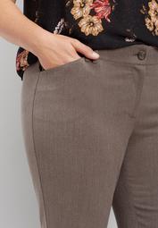 plus size heather brown classic boot cut pant