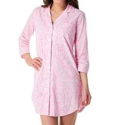 Lauren Ralph Lauren Sleepwear Heritage Knits 3/4 Sleeve Classic Sleepshirt 813702