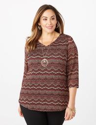 Plus Size Textured Swing Top 