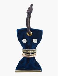 Blue Velvet Earring And Ring Set