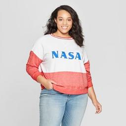 Women's NASA Plus Size Graphic Sweatshirt (Juniors') Red