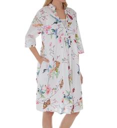 La Cera Spring Blooms Cotton Short Dress 2055