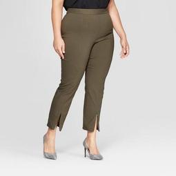 Women's Plus Size Skinny Zip Crop Pants - Who What Wear™