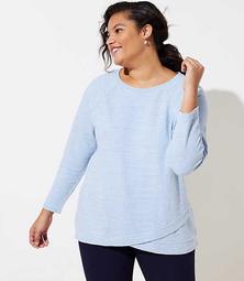LOFT Plus Melange Crossover Sweatshirt