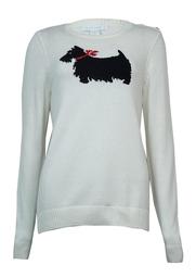 Charter Club Women's Button-Trim Scottie Dog Sweater