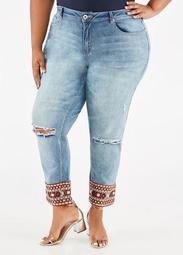 Embellished Ankle Skinny Jean