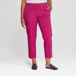 Women's Plus Size Ankle Pants With Comfort Waistband - Ava & Viv™