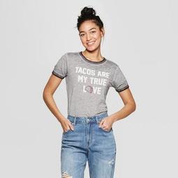 Women's Short Sleeve T-Shirt - Zoe+Liv (Juniors') Gray