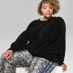 Women's Plus Size Long Sleeve Oversized Tunic Sweater - Wild Fable™