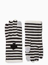 Striped Spade Touchscreen Gloves