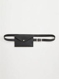 Black Clean Envelope Belt Bag