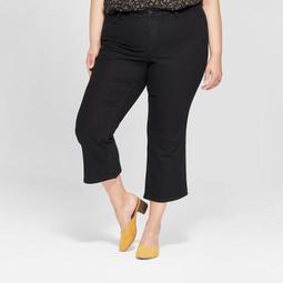 Women's Plus Size Kick Boot Crop Jeans - Universal Thread™ Black