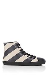 Women's Striped Leather & Suede Sneakers