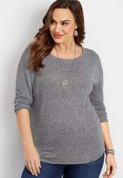 plus size 24/7 solid long sleeve tee