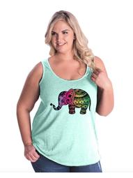 Happy Elephant Women's Curvy Plus Size Tank Tops