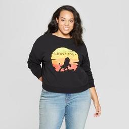 Women's Disney Plus Size The Lion King Graphic Sweatshirt (Juniors') Black