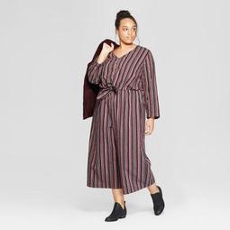 long sleeve striped jumpsuit