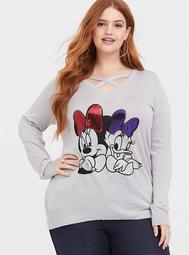 Disney Minnie and Daisy Strappy Pullover Sweater
