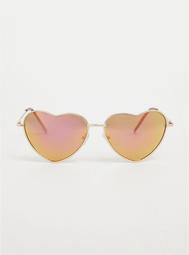 Rose Gold Metal Heart Sunglasses