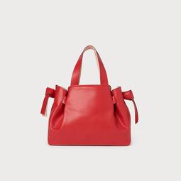 Geraldine Red Leather Tote Bag