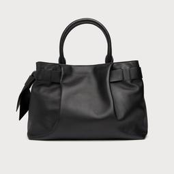 Gemma Black Smooth Leather Tote