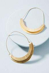 Folded Crescent Demi-Hoop Earrings