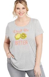 Plus Size Don't Be Bitter Graphic Tee