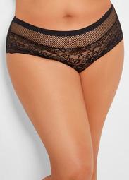 Lace Micro And Mesh Hipster Panty