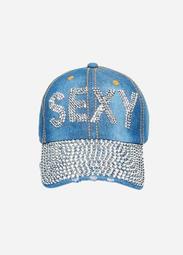 Sexy Sequin Denim Baseball Hat