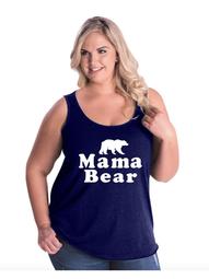 Mama Bear Women Curvy Plus Size Tank Tops