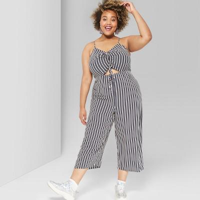 wild fable striped jumpsuit