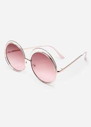 Metal Round Double Frame Sunglasses