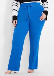Solid Paperbag Waist Pant