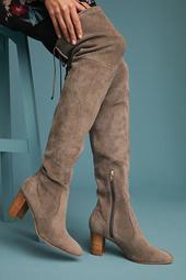 Anthropologie Over-the-Knee Tied-Back Boots
