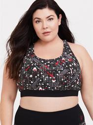 Disney Minnie Mouse Dots and Bows Strappy Sports Bra