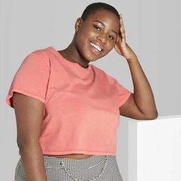 Women's Plus Size Short Sleeve Crew Neck Boxy T-Shirt - Wild Fable™ Fresh Melon