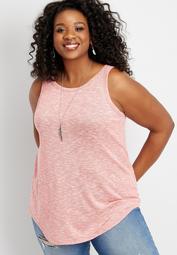 plus size 24/7 high neck solid tank