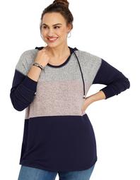 Maurices Women’s Colorblock Hoodie Sweatshirt - Plus Size
